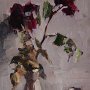 Zaschnięte róże, olej na płycie, 53,5cm x 38cm, 2010r.  [RK40]